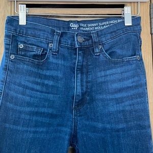 Gap True skinny super high rise dark denim